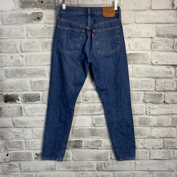 Levi's 501 Distressed Denim Straight Leg Jeans - Picture 5 of 12